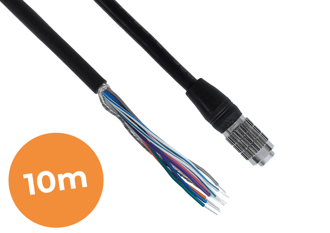 CABLE-DI/O-10M-ME2S, I/O-kabel 10M hirose 6-pins - open uiteinde - ME2S- en MER3-camera's, industriële kwaliteit