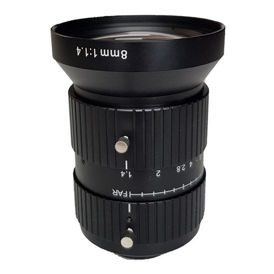 LCM-10MP-08MM-F1.4-1.1-LD1, LENS C-mount 10MP 8MM F1.4 1.1" LOW DISTORTION