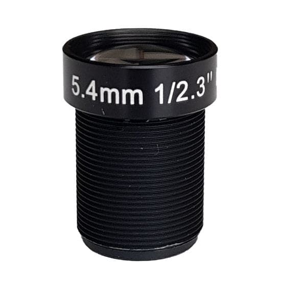 LM12-10MP-05MM-F2.5-2.3-ND1, LENS M12 10MP 5.4MM F2.5 1/2.3" NON DISTORTION