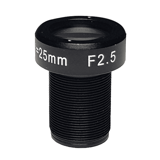 LM12-10MP-25MM-F2.5-1.5-ND1, LENS M12 10MP 25MM F2.5 2/3" NON DISTORTION