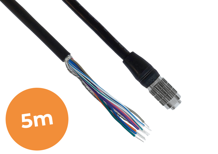 I/O cable 5M hirose 8-pin - open end - MER Cameras, Industrial grade