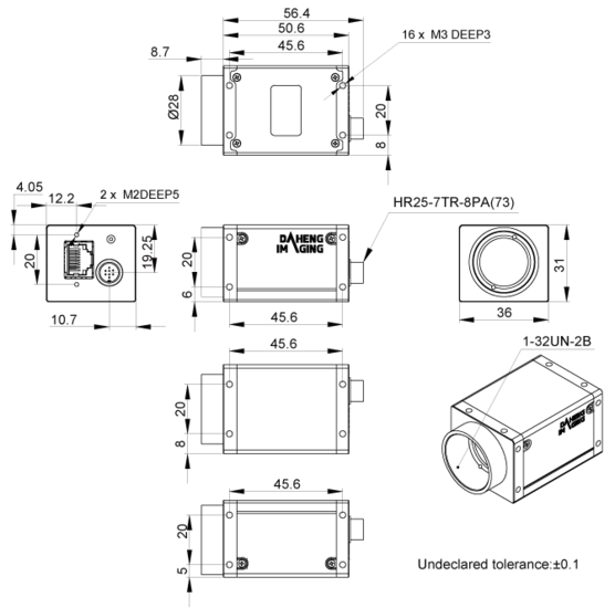 ME2P-560-21GM-P, GMAX2505, 2600x2160, 21fps, 1/2", Global shutter, CMOS, Mono